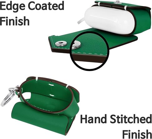 GreedyFarmers AirPods Pro Case Cover with Carabiner, Premium Leather Protective Wireless Charging AirPods Pro Earbuds Case Skin Accessories Compatible for Apple AirPods Pro (Forest Green) in Saudi Arabia