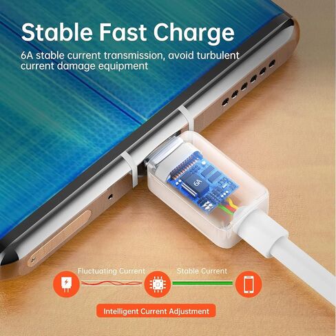 كابل ذكر USB A إلى C بطول 3 أقدام، كابل 60 وات 6 أقدام C إلى C، سلك شاحن USB A إلى USB C لأجهزة الكمبيوتر المحمول، Apple، لهاتف Samsung Galaxy S10 S10+، LG V30، Beats Fit Pro والمزيد [عبوتان] in Saudi Arabia