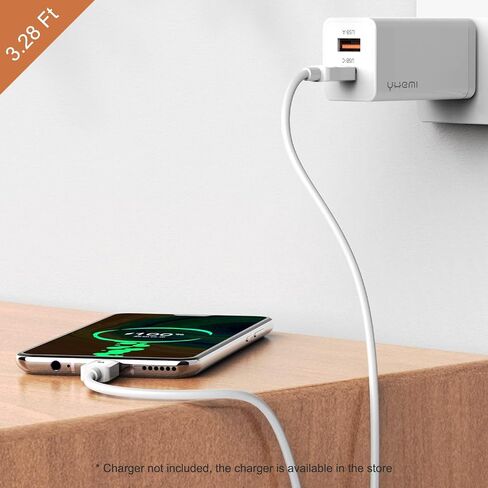 كابل ذكر USB A إلى C بطول 3 أقدام، كابل 60 وات 6 أقدام C إلى C، سلك شاحن USB A إلى USB C لأجهزة الكمبيوتر المحمول، Apple، لهاتف Samsung Galaxy S10 S10+، LG V30، Beats Fit Pro والمزيد [عبوتان] in Saudi Arabia