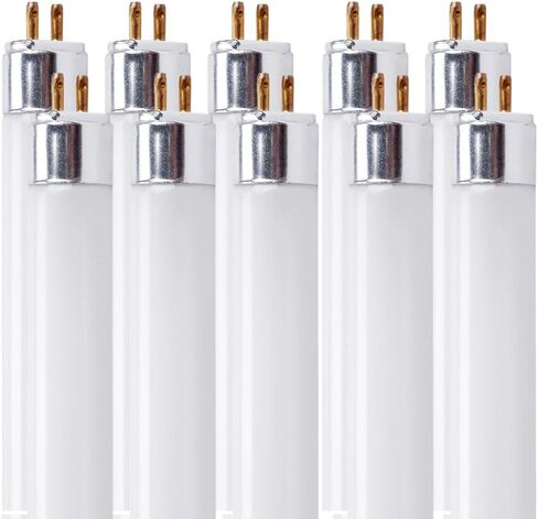 F54T5/865/HO Fluorescent Tube Light Bulb, 46 Inch, 54W, 6500K Daylight, 4200 Lumens, High Output, G5 Bi-Pin Base, 4FT T5 Grow Light Bulbs - 5 Pack in Saudi Arabia