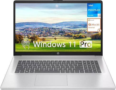 HP 17.3 بوصة 2024 أحدث كمبيوتر محمول بشاشة تعمل باللمس، كمبيوتر محمول للأعمال 17 بوصة، شاشة لمس HD+، Intel Pentium Silver N5030، ذاكرة وصول عشوائي 32 جيجابايت، 1 تيرابايت SSD، Microsoft 365 لمدة عام، رسومات Intel UHD، Windows 11 Pro in Saudi Arabia