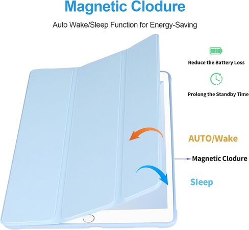 Case Compatible with iPad 6/5th Generation 9.7’’2018/2017,Case for iPad Air 2/1-9.7 inch, Shockproof Hard Shell Clear Cover with Pencil Holder,Tablet Cover for iPad 9.7‘’ with Auto Wake/Sleep,Black in Saudi Arabia