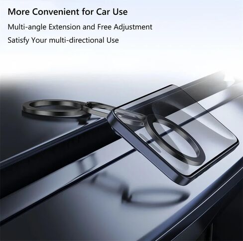 Gym Magnetic Phone Holder, 360° Rotatable Mount for Video Recording, Strong Dual Magnet Attach to Metal Surface, Car - Fits iPhone, Android & Large Cases, All Metal Build(Black) in Saudi Arabia