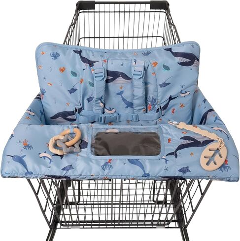 Shopping Cart Cover for Baby 2 in 1 High Chair Covers for Restaurant Comfortable Grocery Cart Seat Covers for Infant, Toddler Universal Suitable for Most Shopping Carts Machine Washable, DJ Pink in Kuwait
