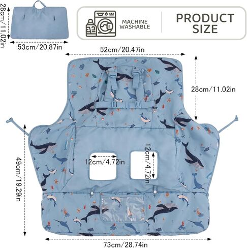 Shopping Cart Cover for Baby 2 in 1 High Chair Covers for Restaurant Comfortable Grocery Cart Seat Covers for Infant, Toddler Universal Suitable for Most Shopping Carts Machine Washable, DJ Pink in Kuwait