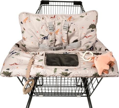 Shopping Cart Cover for Baby 2 in 1 High Chair Covers for Restaurant Comfortable Grocery Cart Seat Covers for Infant, Toddler Universal Suitable for Most Shopping Carts Machine Washable, DJ Pink in Kuwait