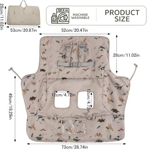 Shopping Cart Cover for Baby 2 in 1 High Chair Covers for Restaurant Comfortable Grocery Cart Seat Covers for Infant, Toddler Universal Suitable for Most Shopping Carts Machine Washable, DJ Pink in Kuwait