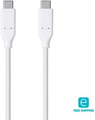 Monoprice Essentials USB-C to USB-C 2.0 Cable - 480Mbps, 5A, 26AWG, 4m (13.1 ft) Black in Kuwait