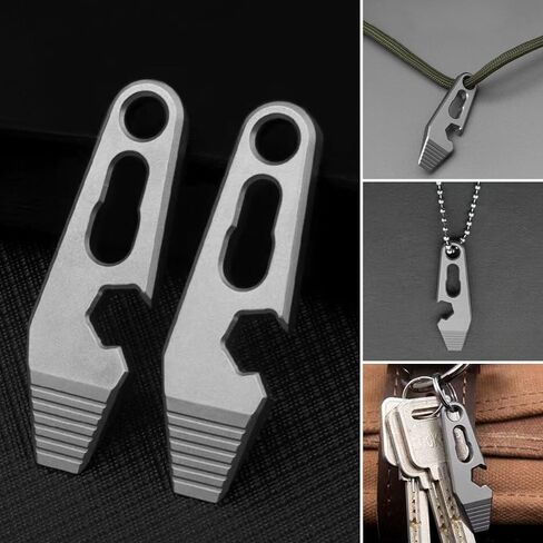 EDC Pry Bar for Keychain, 1.77" Titanium Pocket Pry Bar Mini Crowbar Multitool with Bottle Opener, Screwdriver and Wrench in Saudi Arabia