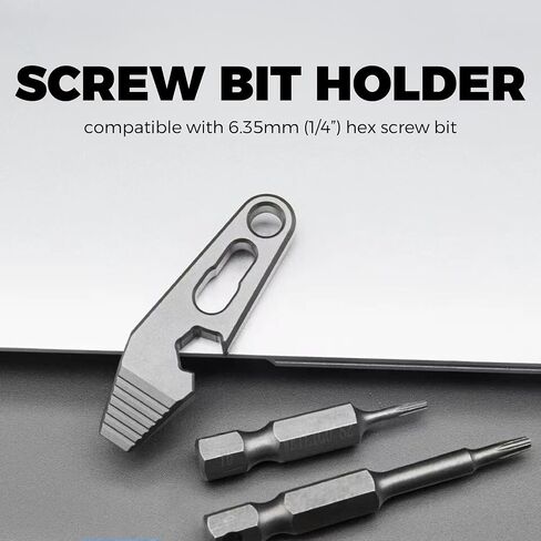 EDC Pry Bar for Keychain, 1.77" Titanium Pocket Pry Bar Mini Crowbar Multitool with Bottle Opener, Screwdriver and Wrench in Saudi Arabia