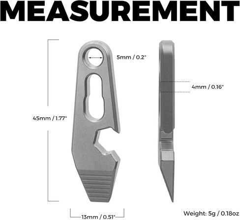 EDC Pry Bar for Keychain, 1.77" Titanium Pocket Pry Bar Mini Crowbar Multitool with Bottle Opener, Screwdriver and Wrench in Saudi Arabia