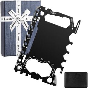 46 in 1 Survival Credit Card Multitool, Wallet Multi Purpose Pocket Tool, Christmas Stocking Stuffers Gifts for Men, Dad, Husband, Boyfriend Anniversary Birthday