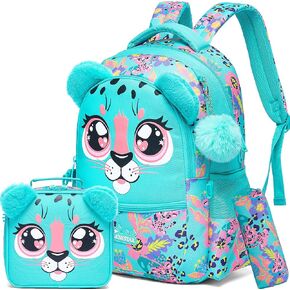 Meetbelify Backpacks for Girls School Bag Cute Girls Backpacks Ages 8-10 with Lunch Box Kids Bookbag Set Travel Backpack for Preschool Kindergarten Elementary Students Backpack to School Supplies in Kuwait