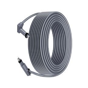 كابل إيثرنت للجيل الثاني من ستارلينك، كابل بديل للقمر الصناعي المستطيل ستارلينك V2 24 AWG عالي السرعة مقاوم للماء 75 قدم رمادي