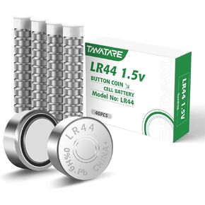 40 حزمة من بطاريات الأزرار LR44، بطارية قلوية خلية زر ممتازة 1.5 فولت تدوم طويلاً للأجهزة الإلكترونية