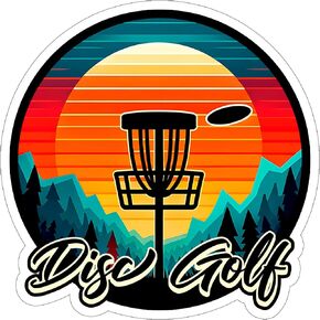 Disc Golf Sport Sticker Decal Vinyl Small Waterproof for Water Bottle Mug Passport Book Scrapbook Notebook Laptop Tumbler Skateboard Computer Phone Size Funny Gift Car Stickers ID44990
