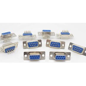 PC Accessories - Connectors Pro DIP Straight PCB Mount D-Sub Connector DB9 Female, 10-Pack PC Board Mounting