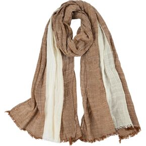 GERINLY Color Block Summer Scarf for Men Long Neck Wraps Shawl Urbanstyle Scarf Gift for Men