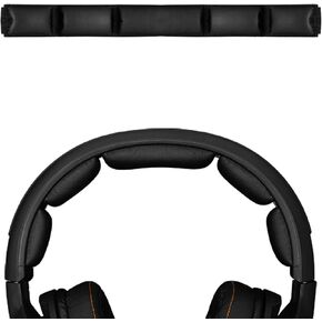 Geekria Protein Leather Headband Cover Compatible with SteelSeries Siberia 800 840 Headphones, Headphones, Head Top Cushion Pad Protector, Replacement Repair Part, Easy DIY Installation (Black)