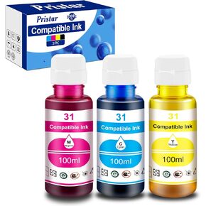 Pristar Compatible with HP 31 32XL Black Ink Bottle Set Replacement for HP Smart Tank Ink Refill 5000 5101 6001 7602 7301 7001 5102 Plus 651 551 455 457 450, 165 ML for 32XL Black Ink Refill Bottles