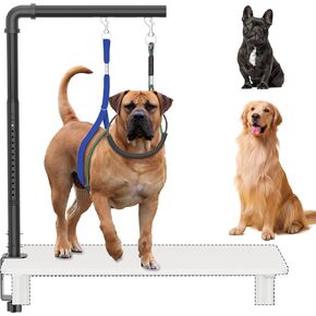Dog Grooming Table Arm - 1 Inch Heavy Duty Alloy Steel Pet Grooming Table Arm - 25"- 36"Adjustable Height Dog Grooming Arm - Easy to Install Dog Table Grooming Stand for Small, Large, Medium Dogs
