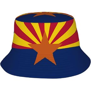 Cute State Flags Bucket Hat Sun Cap Wide Brim Protection Sun Hat Outdoor Fisherman Hat for Women and Men in Saudi Arabia