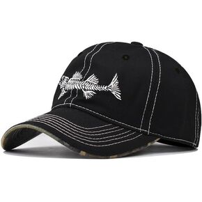 Baseball Cap Running Cap Dad Hat Fishbone Baseball Hat Adjustable Clip for Universal Fit