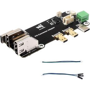 waveshare Micro HDMI to Female HDMI Multifunctional Adapter Board Compatible with Raspberry Pi 5/4 B,Easy to Connect The HDMI Screens,Supports Dual 4K Outputs