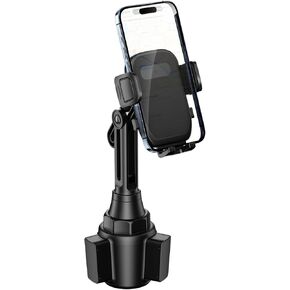 Adjustable Cup Phone Holder for Car - 360° Rotation, Anti-Shaking Cup Holder Phone Mount Fits Car Cup Hole 2.5-4.1", Wide Compatibility with 4.0-7.0 Inches Cell Phones Car Accessories