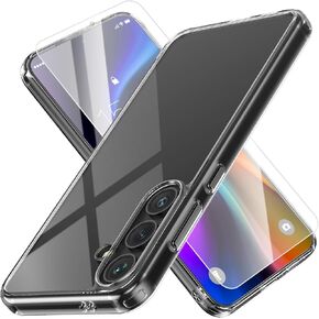 MATEPROX Magnetic Design for Samsung Galaxy S24 Case, Stylish Slim an-ti Yellow Translucent Matte Protective Cases with Screen Protector for S 24 6.2'' 2024-Purple
