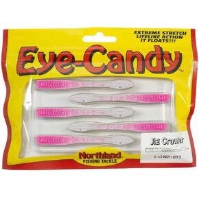 Northland Tackle Eye Candy Jig Crawler عائمة مقاس 3.5 بوصة من البلاستيك الناعم لصيد الأسماك، 12 لونًا واقعيًا، 5 طعوم في كل عبوة in Kuwait