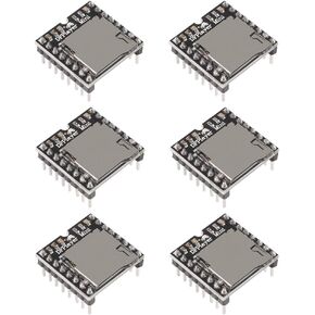 AITRIP 6PCS Mini MP3 Player Audio Module MP3 Voice Decode Board DFPlayer with TF Card Slot, it can be Controlled Through Serial Port or I/O Port for Arduino,Raspberry Pi, AVR, MSP430, and Other MCUs