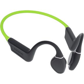 Creative Outlier Free+ Wireless Bone Conduction Headphones with Adjustable Transducers, IPX5 Sweat and Splash Resistance, Multipoint connectivity, Up to 10 Hours of Battery Life (Grey and Lime Green)