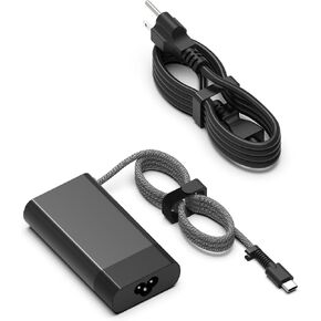 New Slim HP 65W USB C Laptop Charger Replacement for HP Spectre x360, Envy, Elitebook x360, Chromebook, Elite x2, ProBook, Fast Charging Type C Power Cord AC Adapter