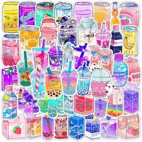 50Pcs Assorted Stickers Pack, Sunproof Waterproof DIY Aesthetic Vinyl Decals for Laptop, Water Bottle, Luggage Case, Phone, Scooter Decals Skins and Decals Laptop Accessorie Beverage