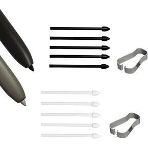 [5pcs Black nibs + 5pcs White Tips Pack] Galaxy s24 Ultra Stylus nibs,s24 Ultra Stylus Nibs Replacement spen Nibs for Samsung Galaxy s24 Ultra.