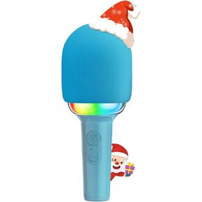 [All in One Karaoke Microphone Built-in Bluetooth Speaker Loud Sound & Dynamic LED Lights, Rechargeable Microphone for Singing, Christmas Birthday Gifts for Boys Girls Kids Adults, Pink