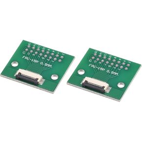 MECCANIXITY FPC FFC PCB Converter Board 15P 0.5mm on Socket Side, Back 1.0mm, to DIP 2.54mm for LCD 3D Printer Camera DVD TV Laptop Pack of 2