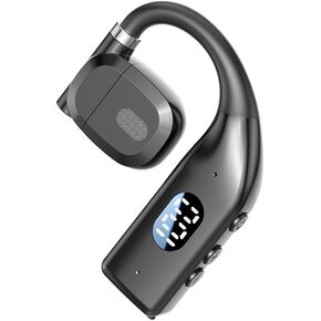 Rotatable Single Open-Ear Wireless Headphones for Left or Right Ears, Bluetooth Headsets with 30 Hours Playtime, Comfort Sports Earbud for Running/Driving/Work, iOS&Android,Backup Earphone