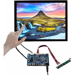 VSDISPLAY 12.1 Inch Touchscreen LCD Monitor 1024x768 Aspect Ratio 4:3 600 Nits with HD-MI Audio Board,for Industrial/Gaming Extra Display