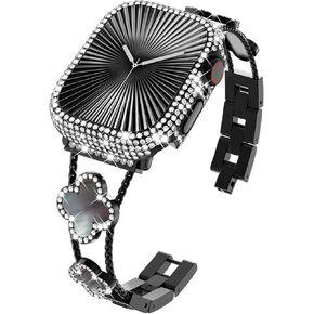 KADES Compatible for Apple Watch Series 10 42mm/46mm, Bling to Your Watch with our Metal Diamond Band Shiny and Stylish for Women with Full Diamond Bumper Case