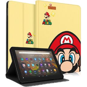 Trendy Fun for Fire HD 8/8 Plus Tablet Case 8" (12th/10th Gen, 2022/2020 Release), for Kids Girls Teen Boys Women Folio Girly Cute Cartoon Character Kawaii Cover for Amazon Kindle Fire HD8, Yellow