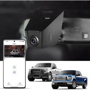 4K Dash Cam fit for Ford F150 2018-2024 F250/F350 Super Duty 2020-2024 XLT Lariat King Ranch Tremor Raptor Limited Platinum(Model A), OEM Look, WiFi&APP, G-Sensor, Loop Recording, 128GB Card