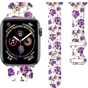 Sport Watch Bands Compatible with Apple Watch Band 38mm 40mm 41mm for Women Men, Adjustable Soft Silicone Replacement Smartwatch Wristband for iWatch Series 7 6 5 4 3 2 1 SE(daih)