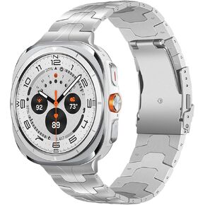 سوار تيتانيوم من TRUMiRR لساعة Galaxy Watch Ultra 47 مم للرجال والنساء، حزام ساعة معدني متين من التيتانيوم بدون فجوة لساعة Samsung Galaxy Watch Ultra 47 مم (2024) in Kuwait
