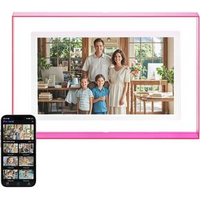 PINTURA Digital Picture Frame, 13.3" WiFi Digital Photo Frame IPS 2K HD Screen, 64GB Storage, Auto-Rotate, Wall Mountable, Share Photos/Videos Instantly via Pintura App, Pink
