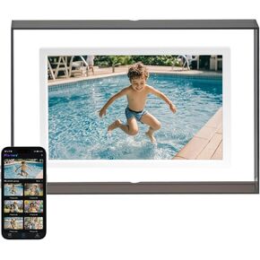 PINTURA Digital Picture Frame, 10.1" WiFi Digital Photo Frame 1280 * 800 HD Screen, 64GB Storage, Auto-Rotate, Wall Mountable, Share Photos/Videos Instantly via Pintura App, Gray