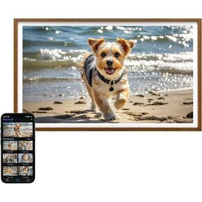PINTURA Digital Picture Frame, 13.3" WiFi Digital Photo Frame IPS 2K HD Screen, 64GB Storage, Auto-Rotate, Wall Mountable, Share Photos/Videos Instantly via Pintura App, Wood Texture