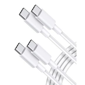 CLEEFUN USB C to USB C Cable (3ft, 2Pack), 60W Type C to C Fast Charging Cable for iPhone 16/15 Pro Max/Plus/Pro, MacBook Pro/Air, USB-C iPad Pro/Air/Mini, Samsung Galaxy S24 S23