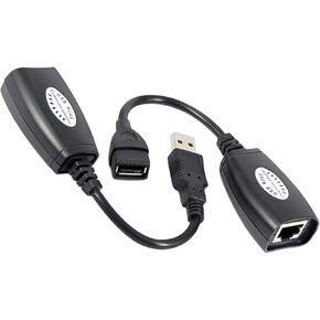 USB Extender Over RJ45 Cat 6/5/5e, Ethernet Splitter to USB Extension Up to 50m/164ft, Compatible with Computers, Phones, Mice, Keyboards, Disks, Printers, Cameras